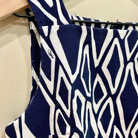 Diane Von Furstenberg DVF Navy Blue Printed Mini Dress - Size: 4 - Picture 8 of 11